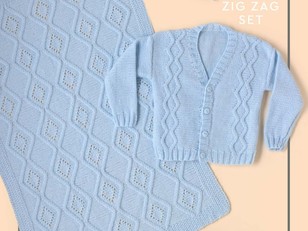 Zig Zag Set in Paintbox Yarns Baby DK - Downloadable PDF