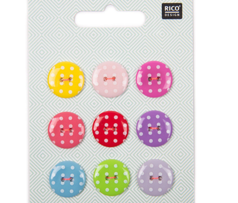 Rico Buttons Dotty Flat Buttons